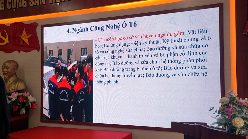 ẢNH TƯ VẤN HƯỚNG NGHIỆP CHO HỌC SINH TRƯỜNG THCS VĂN ĐIỂN