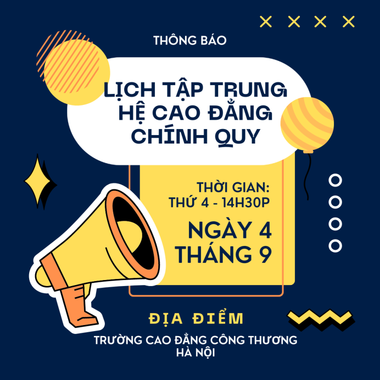 THÔNG BÁO TẬP TRUNG TÂN SINH VIÊN HỆ CAO ĐẲNG CHÍNH QUY C24