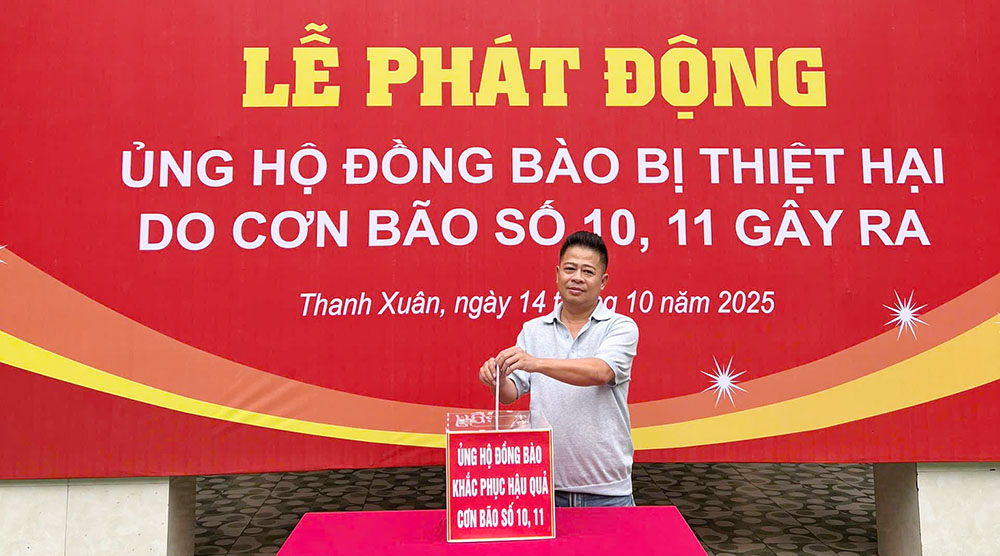 LỄ QUYÊN GÓP ỦNG HỘ ĐỒNG BÀO BỊ THIỆT HẠI DO CƠN BÃO SỐ 10 VÀ SỐ 11 GÂY RA