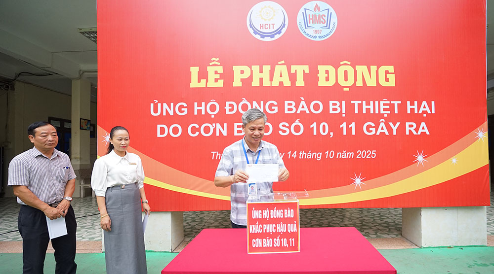 LỄ QUYÊN GÓP ỦNG HỘ ĐỒNG BÀO BỊ THIỆT HẠI DO CƠN BÃO SỐ 10 VÀ SỐ 11 GÂY RA