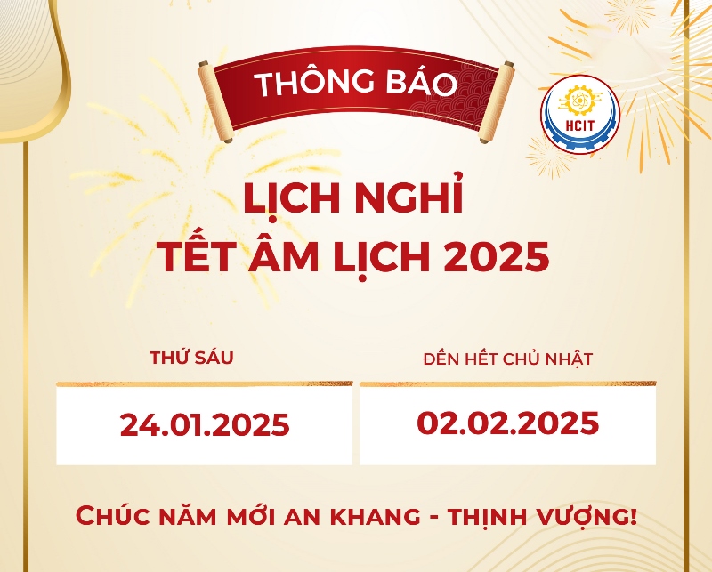 THÔNG BÁO NGHỈ TẾT NGUYÊN ĐÁN ẤT TỴ 2025