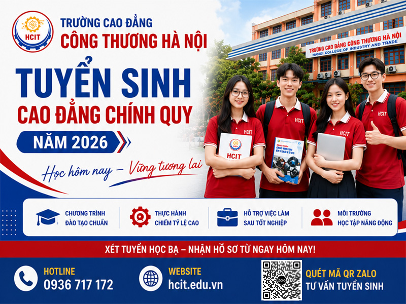 THÔNG BÁO TUYỂN SINH  CAO ĐẲNG HỆ CHÍNH QUY – NĂM HỌC 2026-2027