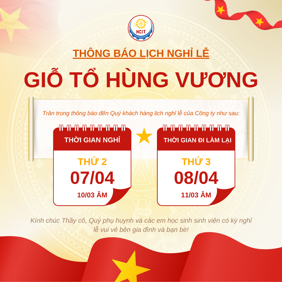 LỊCH NGHỈ LỄ GIỖ TỔ HÙNG VƯƠNG 10/03 ÂM LỊCH