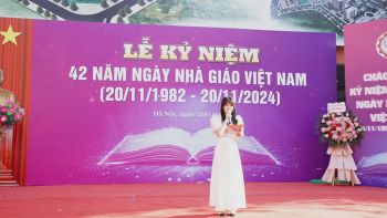 ẢNH MÍT TINH CHÀO MỪNG 42 NĂM NGÀY NHÀ GIÁO VIỆT NAM