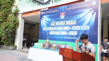 ẢNH KHAI MẠC GIẢI BÓNG ĐÁ NAM MINI HỌC SINH SINH VIÊN NĂM 2024