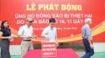LỄ QUYÊN GÓP ỦNG HỘ ĐỒNG BÀO BỊ THIỆT HẠI DO CƠN BÃO SỐ 10 VÀ SỐ 11 GÂY RA