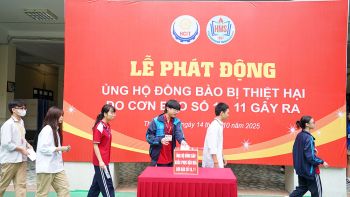LỄ QUYÊN GÓP ỦNG HỘ ĐỒNG BÀO BỊ THIỆT HẠI DO CƠN BÃO SỐ 10 VÀ SỐ 11 GÂY RA