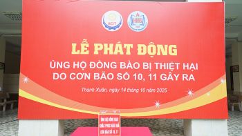 LỄ QUYÊN GÓP ỦNG HỘ ĐỒNG BÀO BỊ THIỆT HẠI DO CƠN BÃO SỐ 10 VÀ SỐ 11 GÂY RA