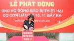 LỄ QUYÊN GÓP ỦNG HỘ ĐỒNG BÀO BỊ THIỆT HẠI DO CƠN BÃO SỐ 10 VÀ SỐ 11 GÂY RA