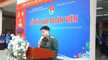 LỄ KẾT NẠP ĐOÀN VIÊN MỚI NĂM 2026  TRANG TRỌNG – NGHIÊM TÚC – ĐÚNG NGHI THỨC